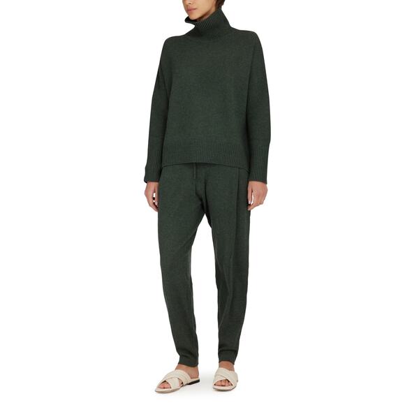 Lisa Yang Holly Sweater Turtleneck 100% Cashmere Olive Green Sz 0 / XS NWT $895 - Picture 4 of 16